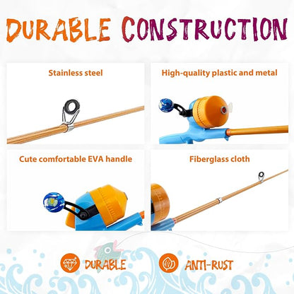 Kids Fishing Pole, Telescopic Fishing Rod, Toddler Collapsible Fishing Rod and - Image 4
