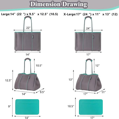 QOGiR Neoprene Multipurpose Beach Bag Tote - Image 6