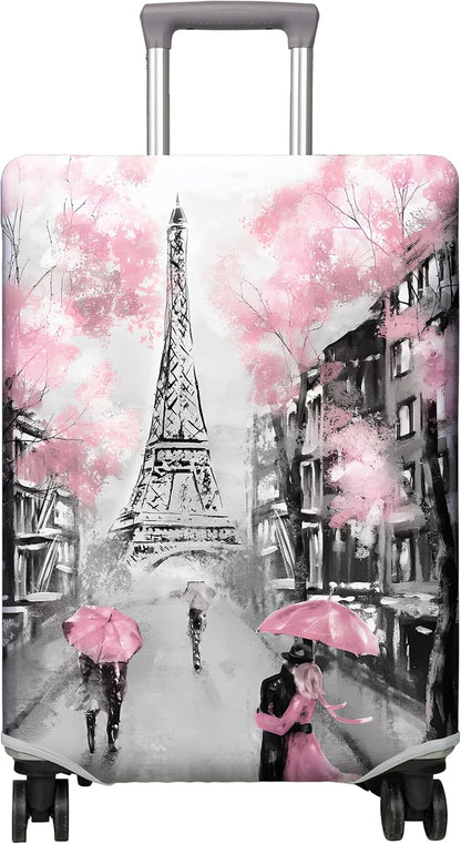 Travel Luggage Cover Suitcase Protector Fits 18-32 Inch Wheel Covers PatternedTravel Related Items Flower Luggage Protector Elastic S