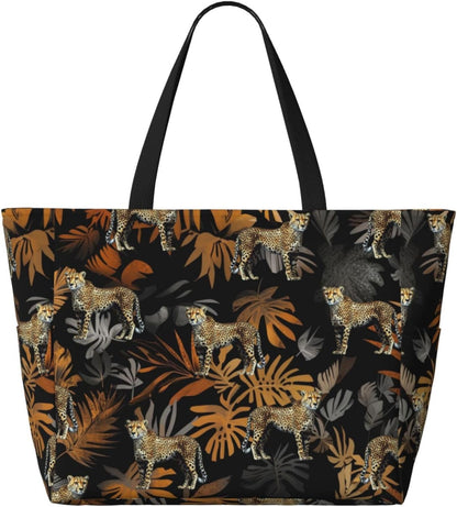 Beach Bag for Women Beach Tote Bag Waterproof Sandproof Large Bags with Zipper Big Capacity for Vacation Travel