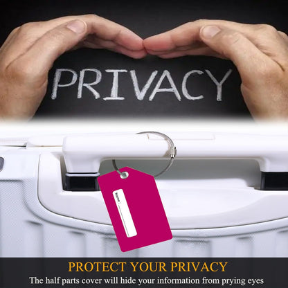 7 Pack Silicone Luggage Tag Travel Suitcase Tags with Name ID Card Perfect to Quickly Spot Baggage Handbag (Colorful)