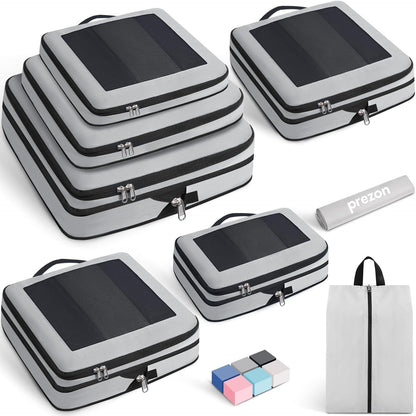 8 Set/6 Set/4 Set Compression Packing Cubes for Travel, Lightweight Vacation Travel Essentials, Travel Accessories for Suitcase Organizer Bags Set, Durable Luggage Organizer