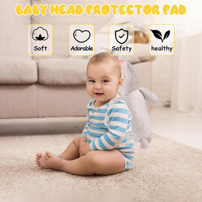 Baby Head Protection Backpack - Soft & Comfortable, Cute Cartoon Design, Elephant