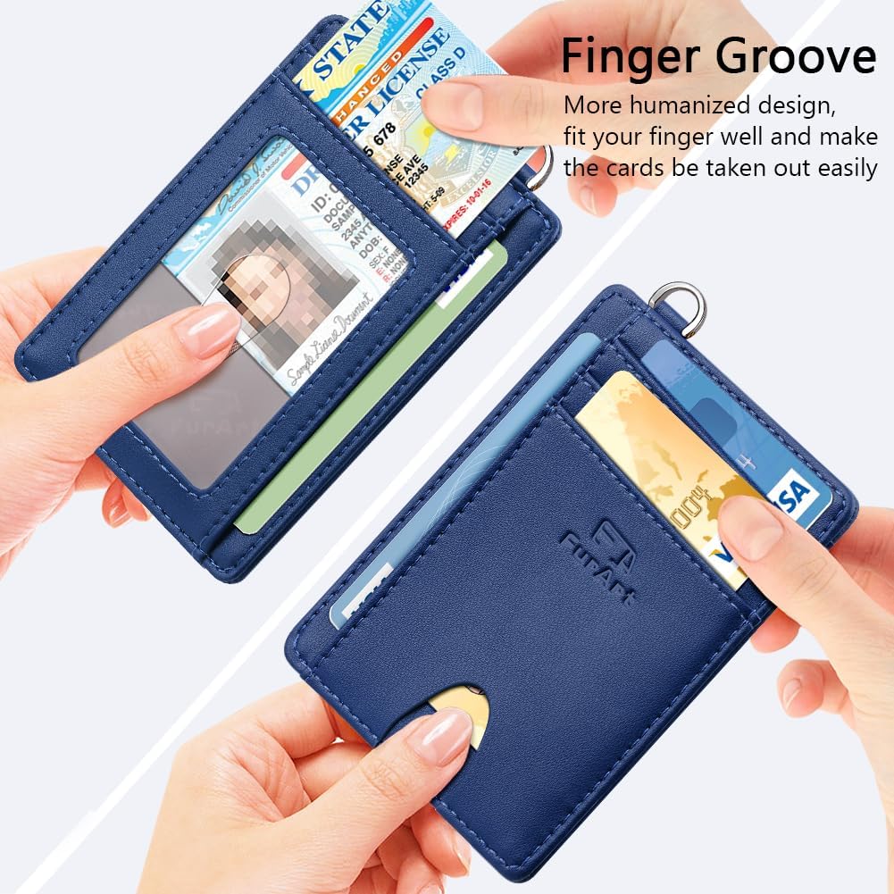 FurArt Slim Minimalist Wallet, Front Pocket Wallets, RFID Blocking, Credit Card Holder for Men & Women