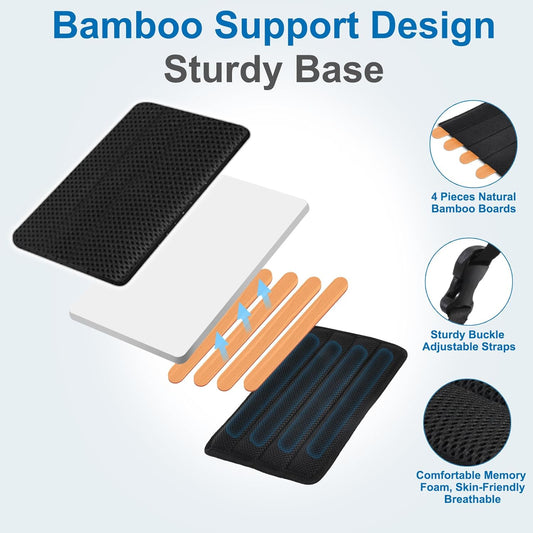 Airplane Foot Hammock （ Memory Foam） 2 in 1 Removable Support Pad， Portable Desk Footrest Hammock， Perfect Long Flight Travel Essentials， Foot Rest for Plane Travel Foot Leg Rest