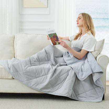 Cozy Bliss Cooling Blanket for Hot Sleepers, Q-Max 0.4 Cooling Comfort Throw Twin Size, Cold Blankets for Night Sweats Sleeping, Ultra-Cool Lightweight Breathable Summer Blanket for Bed Travel