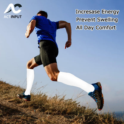 ACTINPUT 8 Pairs Compression Socks for Women & Men,Support Compression Stockings for Medical Running Athletic