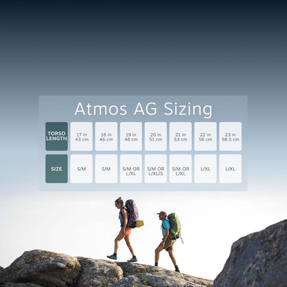 Osprey Atmos AG LT 50L Men's Backpacking Backpack, Night Shift/Scoria Blue, S/M