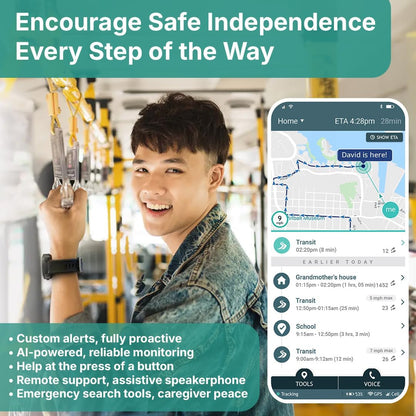 AngelSense Personal GPS Tracker for Kids, Teen, Autism, Special Needs, Elderly, Dementia - 2-Way Auto-Answer Speakerphone & SOS Button - School Bus Tracking - Subscription Required