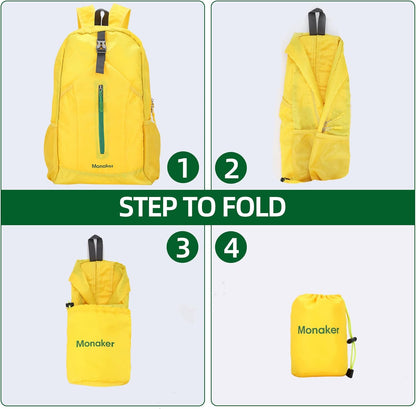 Ultralight 20L Foldable Backpack, Multi-Pocket Design, Compact to Palm-Sized, Ideal for Hiking, Travel & Daily Use