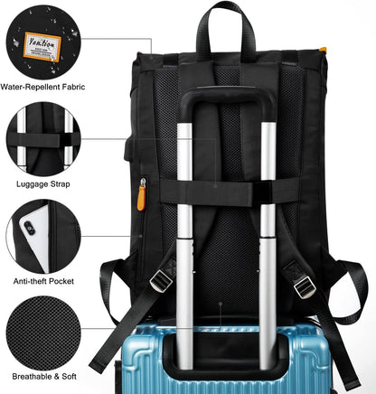 17" Laptop Backpack College Bookbag High School Backpack for Girls & Boys Teenagers,Backpack Business Laptop Knapsack with USB Charging Port for Women & Men