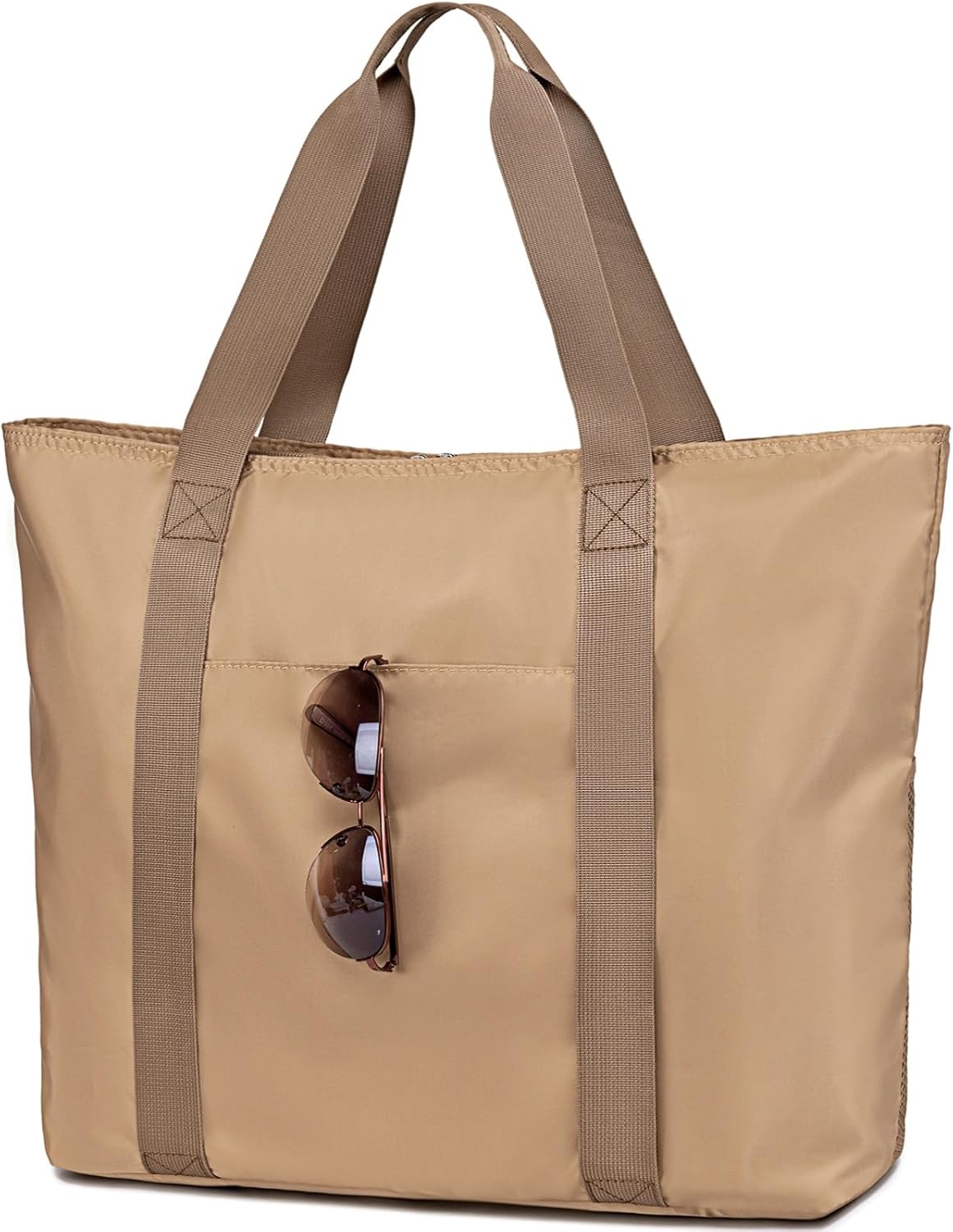 LEDAOU Beach Bags for Women, Beach Bags Waterproof Sandproof, Packable Beach Tote Bag with Zipper Travel Sports