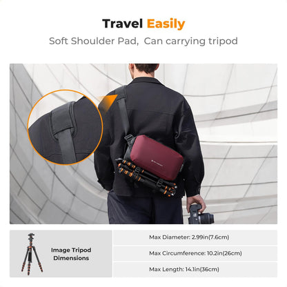 K&F Concept 2 in 1 Sling Bag Everyday Shoulder Bag & Multifunction Photography Crossbody Camera DSLR Backpack Portable Bag