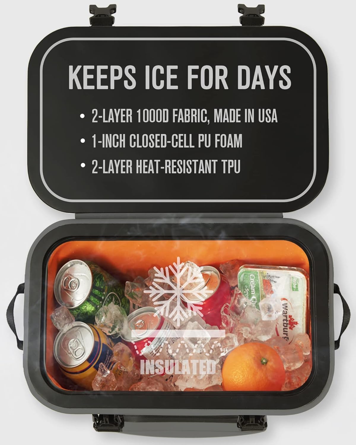 Magnetic Soft Cooler, Zipperless Soft Sided Cooler Bag for Men & Women, Insulated Backpack Coolers for Tailgating, Beach, Lunch, Picnic, Kayak