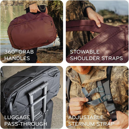 Peak Design Travel Backpack 45L, Eclipse, Expandable 35-45L Design, Rear and Top Access, Weatherproof Shell, Laptop Sleeve, Ideal for Travel or Everyday Carry, Versatile Backpack for Men and Women