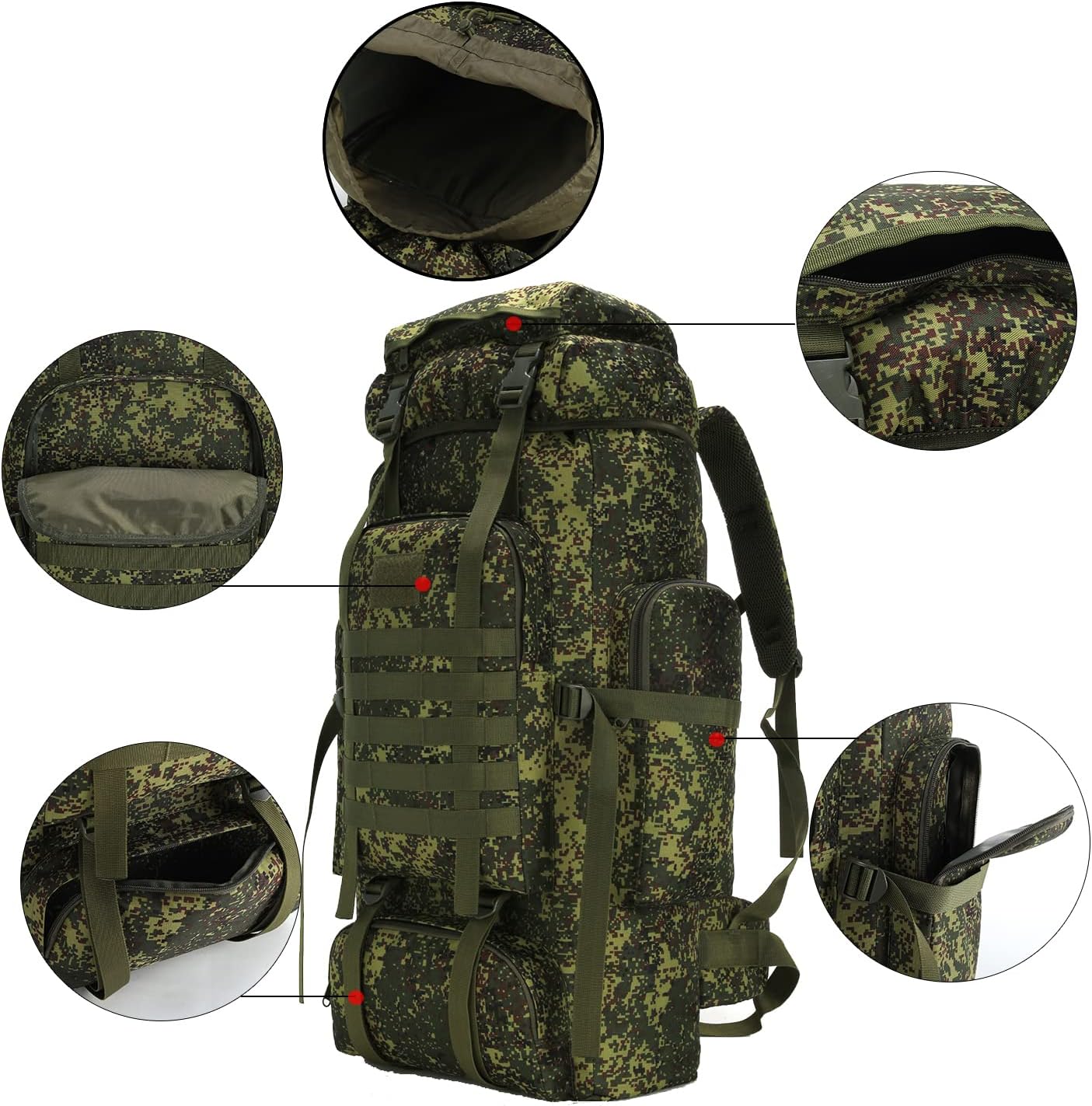 Hiking Backpack for Men 70L/100L Camping Backpack Military Rucksack Molle 3 Days Assault Pack for Climbing