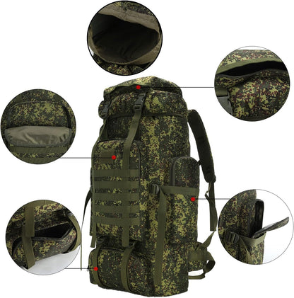 Hiking Backpack for Men 70L/100L Camping Backpack Military Rucksack Molle 3 Days Assault Pack for Climbing