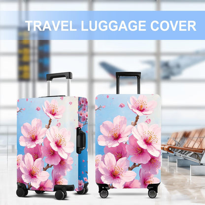 Luggage Cover Washable Suitcase Protector Anti-Scratch,Stretchable Fit for 20-34Inch Luggage Durable Travel Bag Cover with Zipper Closure (Peach blossom, XL(fits 32-34Inch suitcase))
