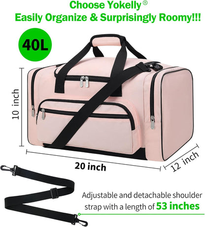 Sports Duffel Bag 20 inch for Travel Gym - Pink