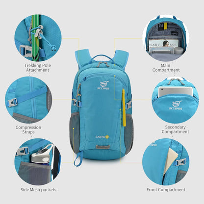 SKYSPER Small Hiking Backpack, 20L Lightweight Travel Backpacks Hiking Daypack for Women Men