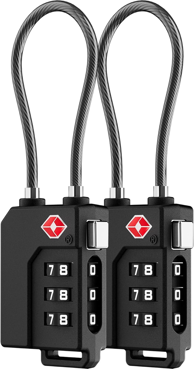 LUGGEX TSA Locks for Luggage, Suitcase Locks TSA Approved, Luggage Locks, Ease of Use & Durable