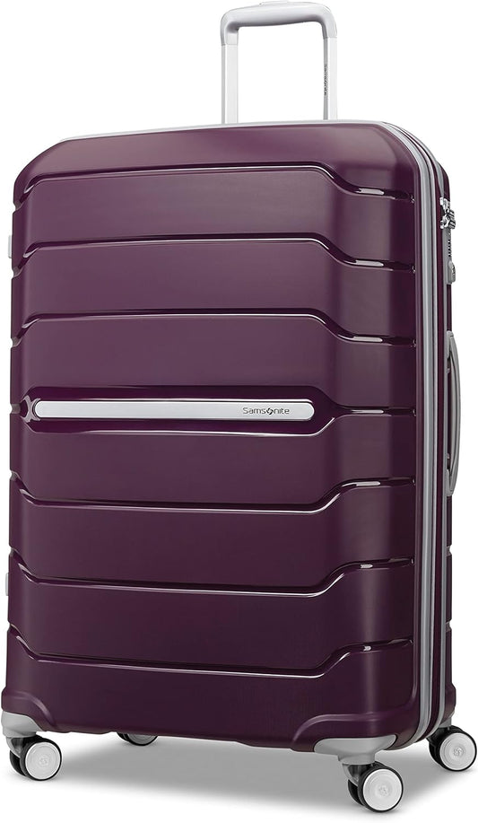 Samsonite Freeform Large Checked Luggage with Dual 360° Spinner Wheels - TSA Lock, Airline-Approved - Lightweight Durable Polypropylene Expandable Hardshell - Amethyst Purple