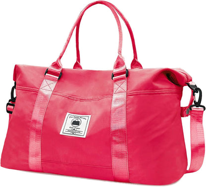 Travel Duffle Bag, Waterproof Sport Tote Gym Bag for Women Men, Overnight Weekender Carry On Bag with Wet Pocket