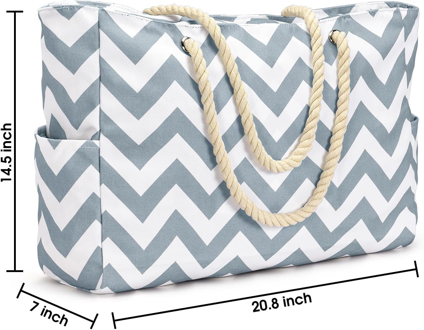 Becokan Beach Bags for Women Large Waterproof Beach Tote Bag Zipper Beach Bags Waterproof Sandproof Swim Pool Bag Large Tote