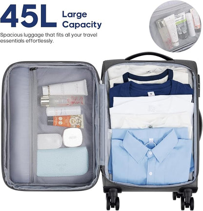 UKEIN Expandable Carry On Luggage 22x14x9 Airline Approved, 20Inch Softside - Image 2