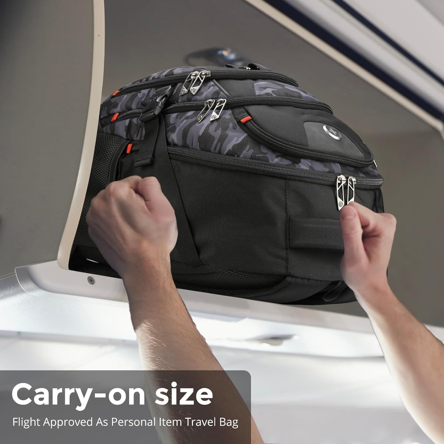 Swissdigital Design Laptop Backpack with USB Charging Port, TSA Travel Backpack Fits 15.6 inches Computer, 31L College School Backpack for Men, Gray Camo | SD803