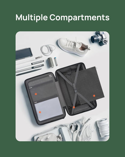 Luggage Sets 2 Piece, Carry On Luggage Airline Approved, Large Checked Trunk Luggage with Smooth Spinner Wheels, Hard Case PC Suitcase Sets, TSA Approved, 20in/29in (Seaweed Green, Hudson)