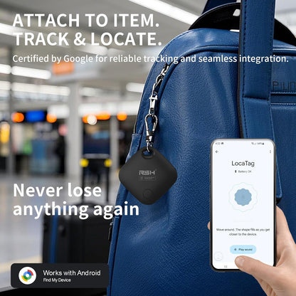 Air Tracker Tag for Android 4 Pack Luggage Tracker Tags Works with Google Find Hub App(Not for iOS) Bluetooth Tracker Key Finder and Item Locator for Luggage, Backpack, Suitcases, Replaceable Battery