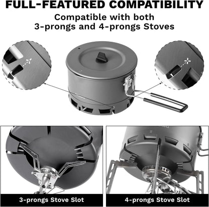 Fire-Maple Petrel Ultralight Pot- High Efficiency Aluminum Camping and Backpacking Pot with Heat-Proof Handle, Portable and Compact