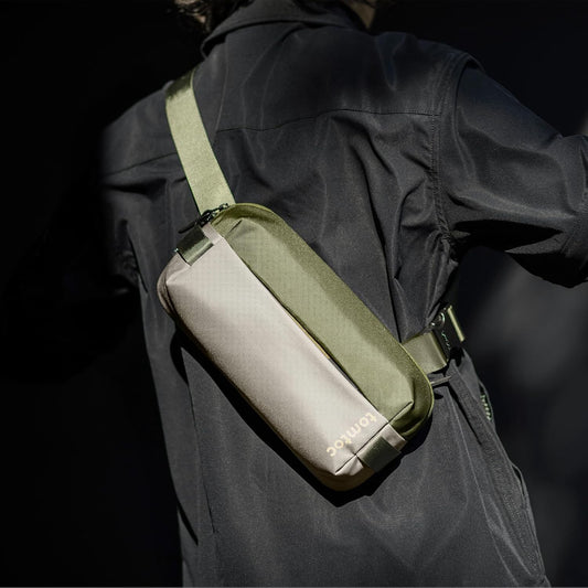 tomtoc Compact EDC Sling Bag, Minimalist Chest Shoulder Backpack Crossbody Bag for Men Women, Lightweight Carry Casual Bag