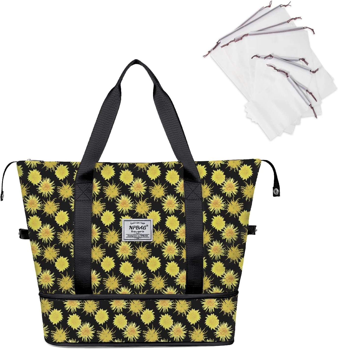 NPBAG Women Travel Duffel, Multi Functional Large Expandable Weekender Carry-on Tote, Gym Workout Overnight Bag, Mommy Hospital Bag for Labor and Delivery