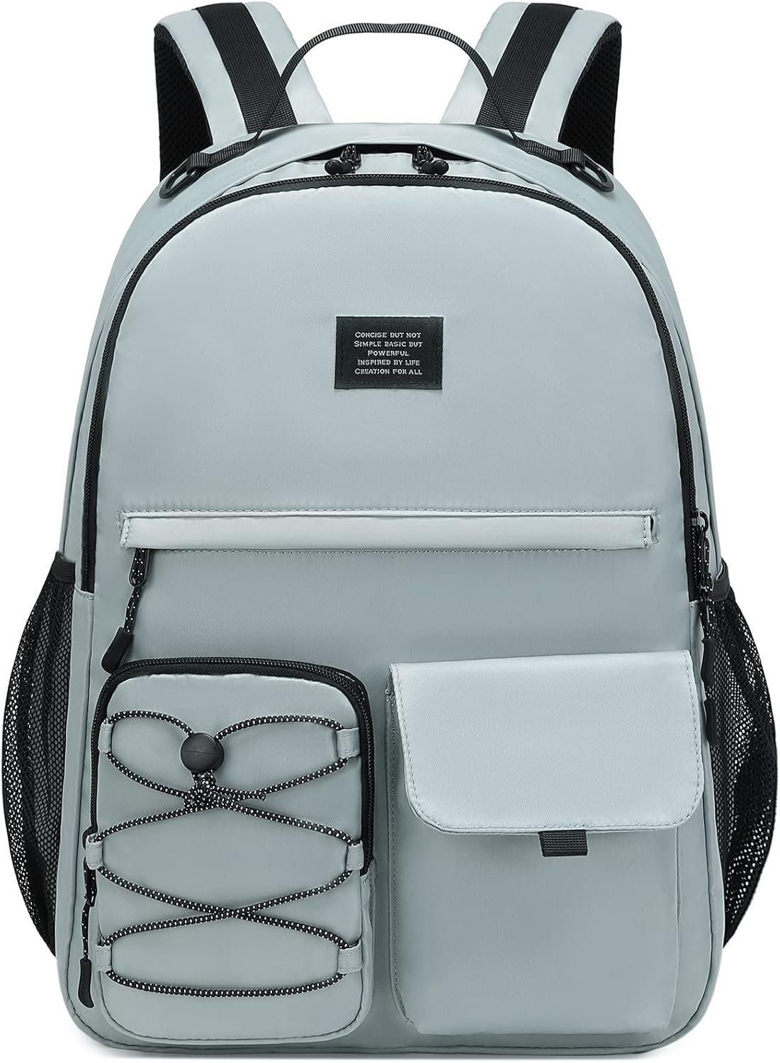 Lohol Fashion Backpack with Anti Theft Pocket, Water Resistant Travel Daypack for Teen Girls & Boys (Smoky Grey)