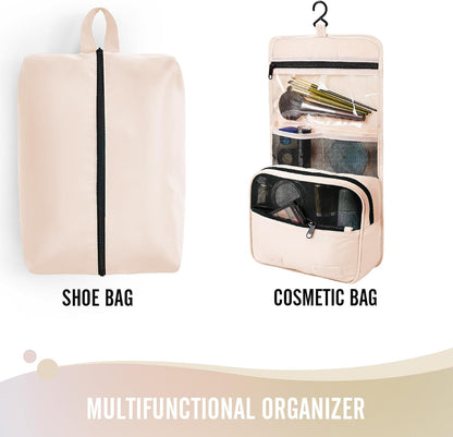 Veken 8 Set Packing Cubes, Travel Gifts for Women Mom, Carry on Suitcase Organizer Bags with Hanging Toiletry Bag and Large Laundry Bag, Travel Essentials Luggage Accessories for Cruise Ship