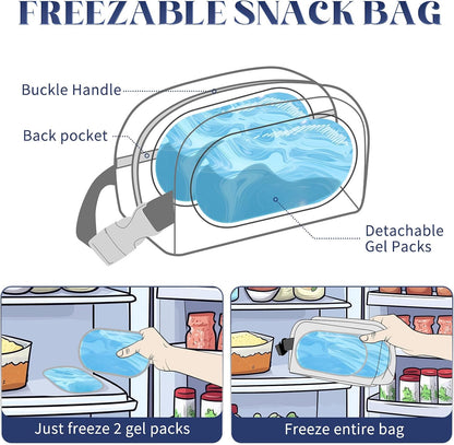 Small Cooler Bag Freezable Lunch Bag for Work School Travel,Leak-proof Small Lunch Bag,Small Insulated Bag For Kids/Adults,Freezer Lunch Bags,Freezable Snack Bag,Mini Lunch Bag Fit For Yogurt