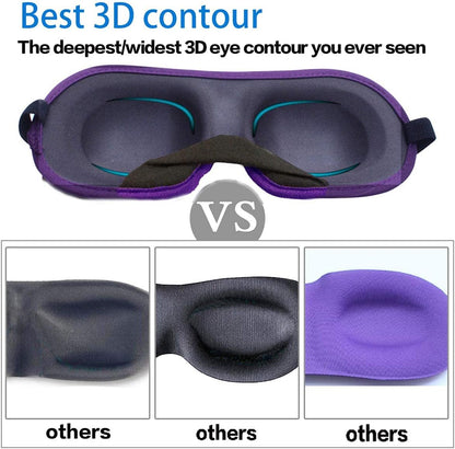 3D Eye mask for Sleeping,Machine Washable, Sleep Mask for Women, Blinder Blindfold Airplane(Black+red)