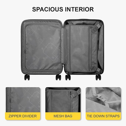 LEVEL8 Grace Carry on Luggage Airline Approved, 20 Inch Expandable Hard Sided - Image 5