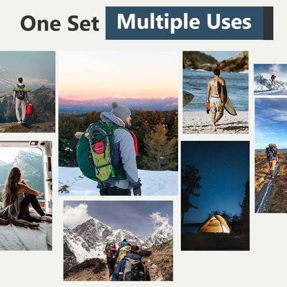 Frelaxy Waterproof Dry Bag 2 Pack/3 Pack, Lightweight Portable Dry Bags, 5L & 15L & 25L Durable Dry Sack Set Keep Gear Dry for Hiking, Camping, Boating, Backpacking, Kayaking (3 Pack - Blue)