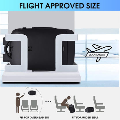 Travel Backpack for Women, Carry on Luggage 30L Flight Approved Water-resistant Lightweight Business Backpack Fits 17.3 Inch Laptop with Shoes Compartment, Black