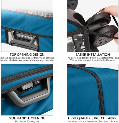 Transparent PVC Suitcase Cover, No Disassembly Required Clear Luggage Protector Suitcase Cover