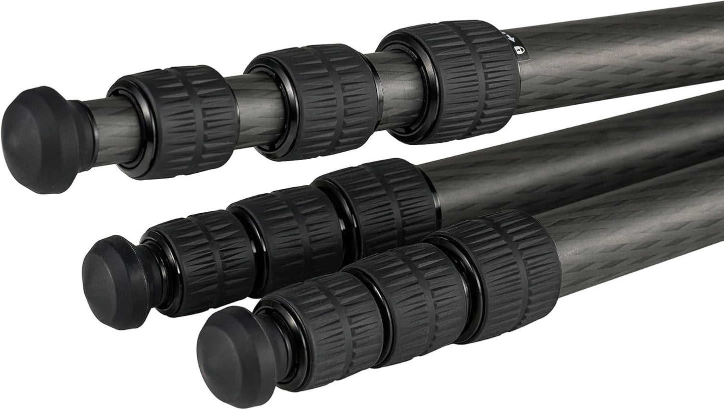 Leofoto 68" Carbon Fiber Tripod, Lightweight Travel Compact Professional Camera Tripod for DSLR Video Camcorder, Weight 3lbs, Max Loads 33lbs/15kg (LS-324CX)