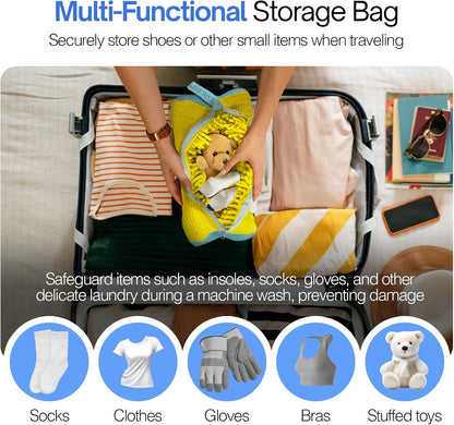 Shoe Washing Machine Bag Laundry Bags for Shoes Laundry Shoe Bag for Washer and Dryer Laundry Bag for Shoes Laundry Bags Mesh Wash Bags Sneaker Cleaner (2 Pcs Yellow)
