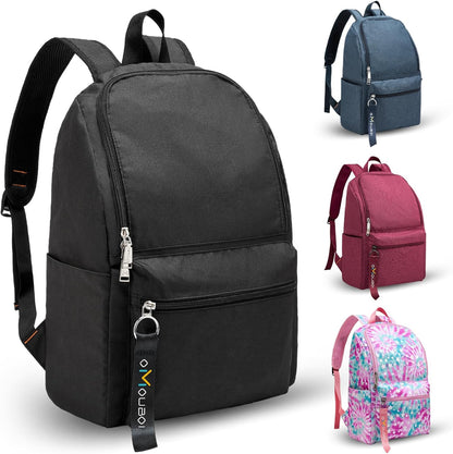 OMOUBOI Casual Daypacks Superbreak Backpack 14 inch Laptop Backpack for Women & Men Fits Tourism Business (Black)