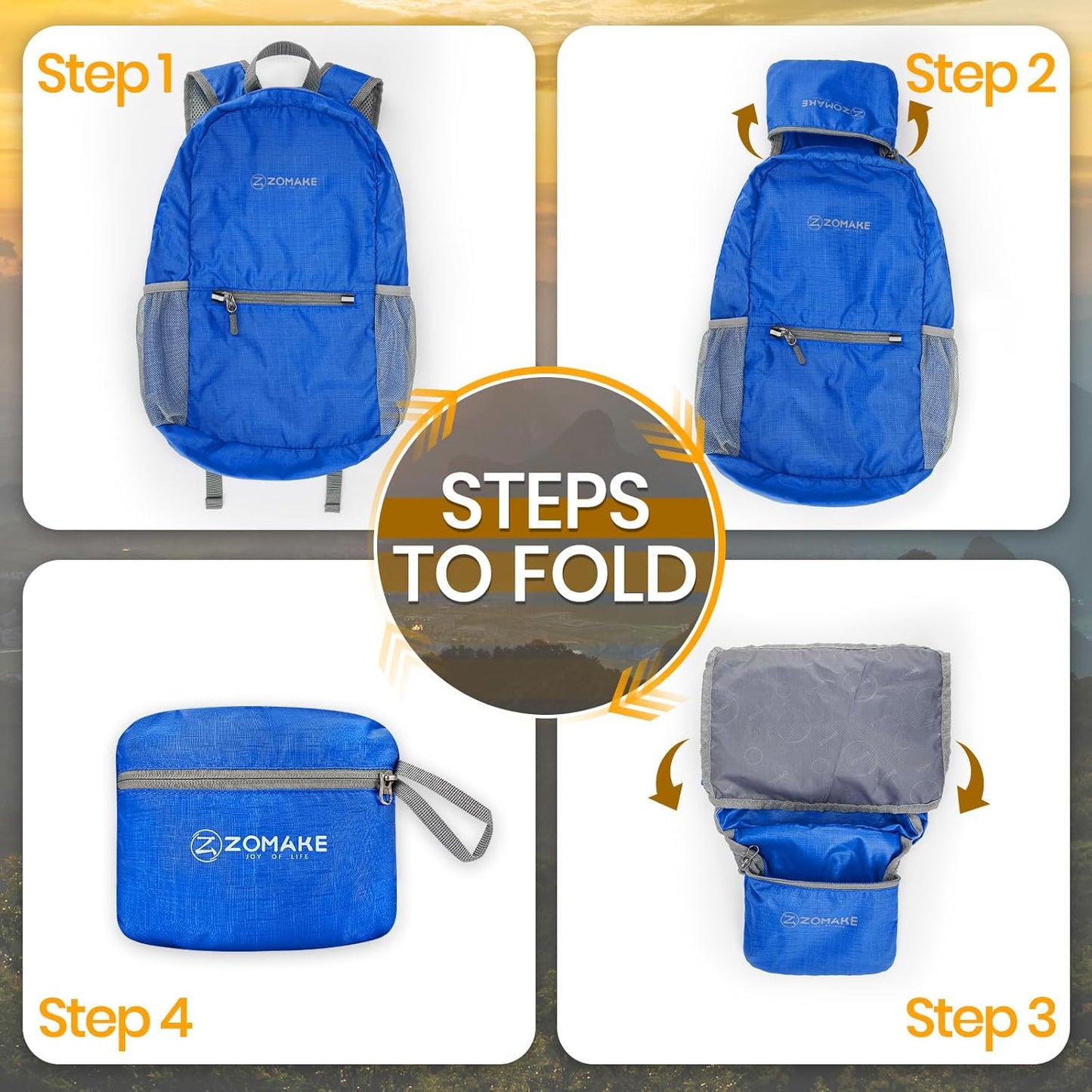 ZOMAKE Ultra Lightweight Hiking Backpack 20L - Packable Small Backpacks Water Resistant Daypack for Women Men(DodgerBlue)