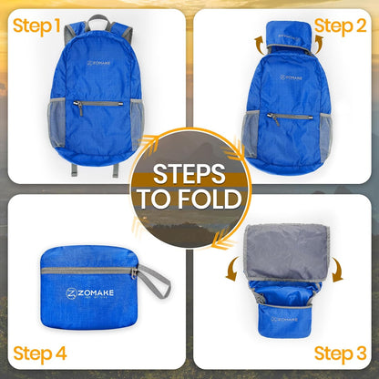 ZOMAKE Ultra Lightweight Hiking Backpack 20L - Packable Small Backpacks Water Resistant Daypack for Women Men(DodgerBlue)