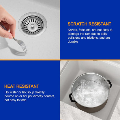 Dcolora 18 Inch Wet Bar Sink Granite Composite White Undermount Small Kitchen Sink Single Bowl With Workstation #DC-GU0001WS