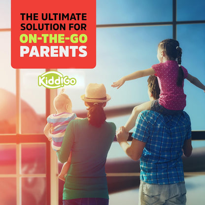 KiddiGo Umbrella Stroller Bag for Airplane Travel, Black and Green, 47" H x 15" W x 12" D, Fits Most Standard Umbrella Strollers, Gate Check Stroller Cover, Water-Resistant, Durable, Easy Carry Design